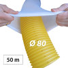 50m Drainagerohr DN80 gelb Filterschlauch Set