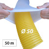 50m Drainagerohr DN50 gelb Filterschlauch Set
